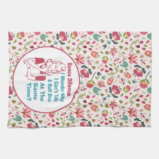 Funny Bunco Dilemma Geschirrtuch (Horizontal)