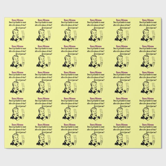 Funny Bunco Dilemma mit Retro Frau Geschenkpapier (Flach)