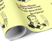 Funny Bunco Dilemma mit Retro Frau Geschenkpapier (Rolleneckpunkt)