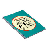 Funny Bunco Dilemma mit Retro Frau Notizblock (Rechte Seite)