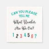 Funny Bunco Party, auf welcher Zahl sind wir? Serviette (Vorderseite)