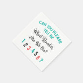 Funny Bunco Party, auf welcher Zahl sind wir? Serviette (Ecke)