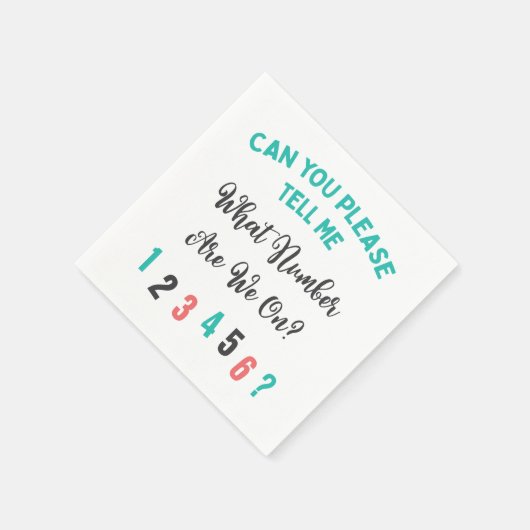 Funny Bunco Party, auf welcher Zahl sind wir? Serviette (Ecke)