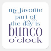 Funny Bunco Party Square Sticker (Vorderseite)