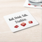 Funny Bunco Player Dice Rechteckiger Pappuntersetzer (angewinkelt)