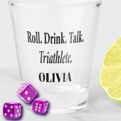 Funny Bunco Player Monogrammed Schnapsglas