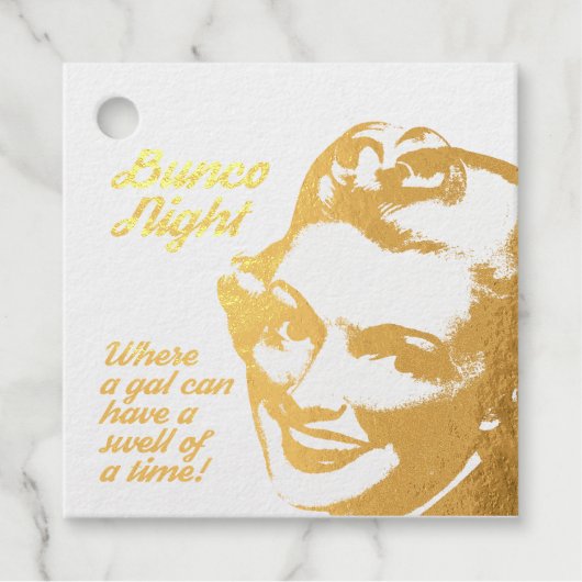 Funny Bunco Player Retro Vintag Geschenkanhänger (Vorderseite)