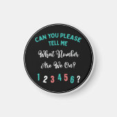 Funny Bunco Player What Number Modern Typografy Magnet (Vorne)