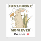 Funny Bunny, Best Bunny Mama Ever, Bunny Lover Aufkleber (Blatt)