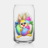 Funny Bunny biting an Easter Egg Dosenglas (Rückseite)