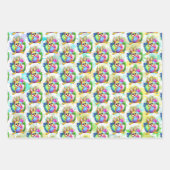 Funny Bunny biting an Easter Egg Geschenkpapier Set (Vorderseite 3)