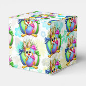 Funny Bunny biting an Easter Egg Geschenkschachtel (Rückseite)