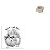 Funny Bunny biting an Easter Egg Gummistempel (Stempel)