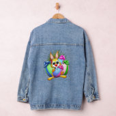 Funny Bunny biting an Easter Egg Jeansjacke (Hangar)