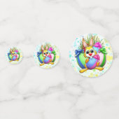 Funny Bunny biting an Easter Egg Konfetti (Rückseiten)