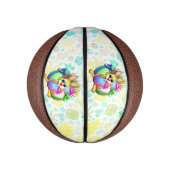 Funny Bunny biting an Easter Egg Mini Basketball (Vertikal)