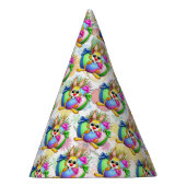 Funny Bunny biting an Easter Egg Partyhütchen (Rechts)