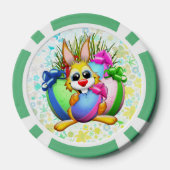 Funny Bunny biting an Easter Egg Pokerchips (Rückseite)