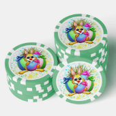 Funny Bunny biting an Easter Egg Pokerchips (Stapel)
