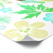 Funny Bunny biting an Easter Egg Poster (Ecke)