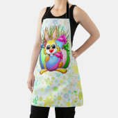 Funny Bunny biting an Easter Egg Schürze (InSitu)