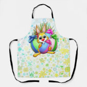 Funny Bunny biting an Easter Egg Schürze (Vorderseite)