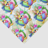 Funny Bunny biting an Easter Egg Seidenpapier (Detail)