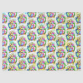 Funny Bunny biting an Easter Egg Seidenpapier (Vorderseite)