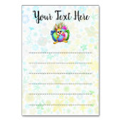 Funny Bunny biting an Easter Egg Tischnummer (Rückseite)