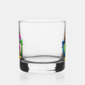 Funny Bunny biting an Easter Egg Whiskyglas (Links)