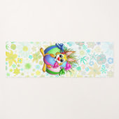 Funny Bunny biting an Easter Egg Yogamatte (Vorderseite (Horizontal))