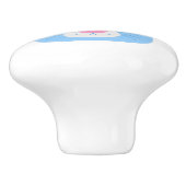 Funny Bunny Blue Keramikknauf (Seitenansicht)