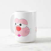 Funny Bunny Cartoon - Cooler Spaß Kaffeetasse (Vorderseite Links)