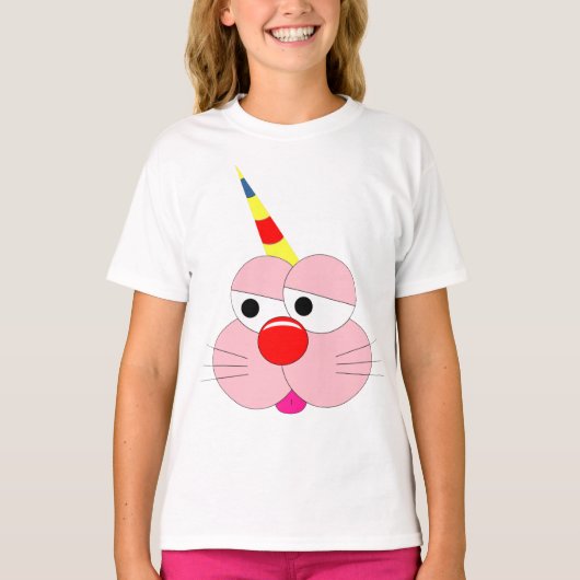 Funny Bunny Cartoon - Ich bin ein Einhorn. Cooler T-Shirt (Vorderseite)