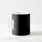 Funny Bunny Christmas Graphics Animal Lights Lover Kaffeetasse (Vorderseite Links)