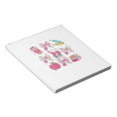 Funny Bunny Coquette Bow Rabbit Teacher Easter Ret Notizblock (angewinkelt)