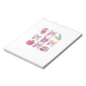 Funny Bunny Coquette Bow Rabbit Teacher Easter Ret Notizblock (Rotiert)