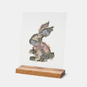 Funny Bunny Crochet Patchwork Camo Rabbit Happy Ea Acrylschild (Winkel)