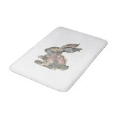 Funny Bunny Crochet Patchwork Camo Rabbit Happy Ea Badematte (Schrägansicht)