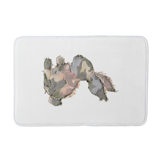 Funny Bunny Crochet Patchwork Camo Rabbit Happy Ea Badematte (Vorderseite)