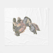 Funny Bunny Crochet Patchwork Camo Rabbit Happy Ea Fleecedecke (Vorderseite (Horizontal))