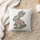 Funny Bunny Crochet Patchwork Camo Rabbit Happy Ea Kissen (Decke)