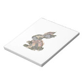 Funny Bunny Crochet Patchwork Camo Rabbit Happy Ea Notizblock (Rotiert)