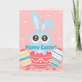 FUNNY BUNNY EASTER CARD DANKESKARTE (Vorderseite)