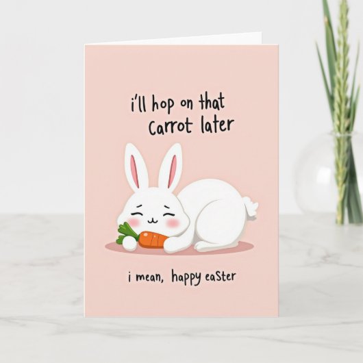 Funny Bunny Easter Day Card Karte (Vorderseite)