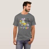 Funny Bunny Excavator Easter Egg Kid Boys Easter T-Shirt (Vorne ganz)