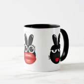 Funny Bunny Faces Tasse (VorderseiteRechts)