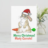 Funny Bunny Frohe Weihnachten (Stehend Vorderseite)