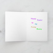 Funny Bunny Grußkarte Feiertagskarte (Innenseite)