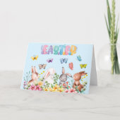 Funny Bunny Happy Easter Day Einladung (Vorderseite)